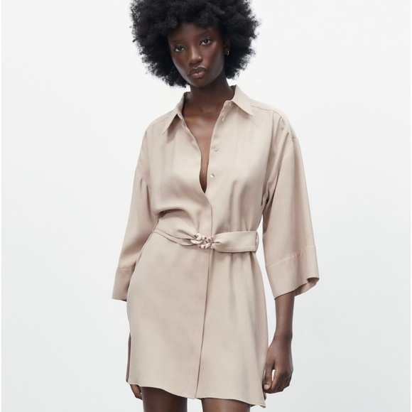 Zara Dresses & Skirts - Zara belted shirt dress